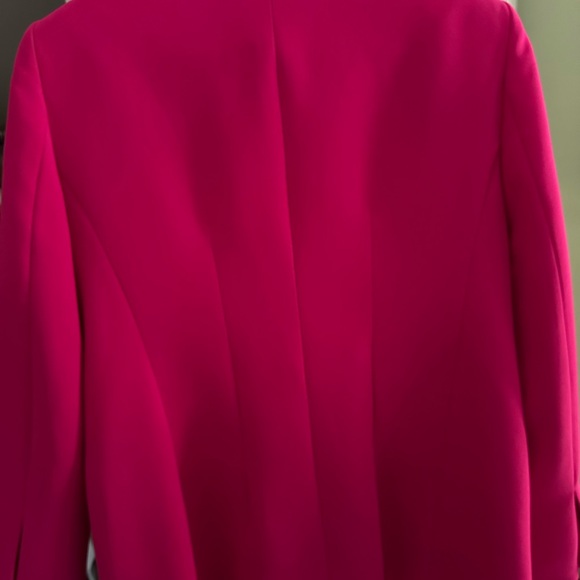 Zara bright fuschia pink tuxedo blazer XL NWT - Picture 6 of 8